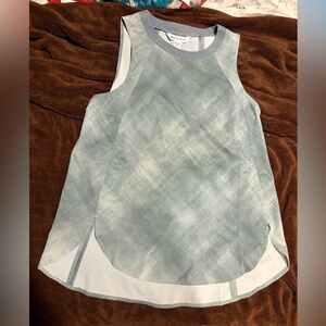 Athleta Zephyr Print Tank Top – XS – Gray Textured Sleeveless Activewear